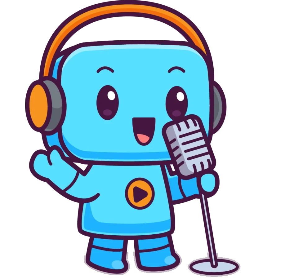 Voxi holding a microphone